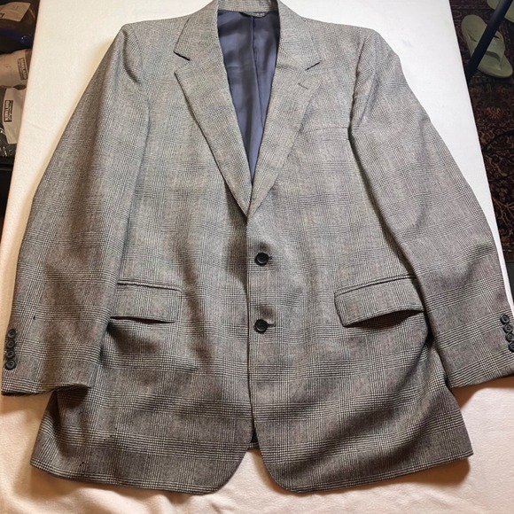 PATRICK JAMES Plaid Blazer Jacket Mens 3 Button‎ Made in USA 40L